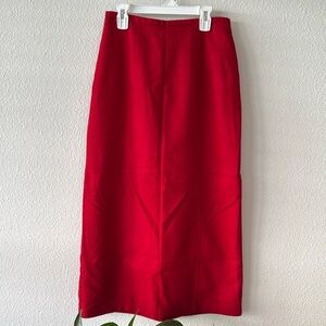 Red Wool Skirt